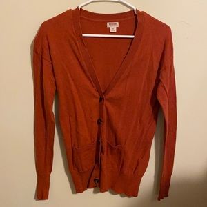 Mossimo (Target) XS burnt orange cardigan